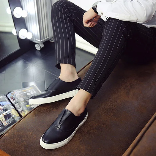  toe spring slip on white elevator 2021 comfort black men shoes casual leather sneakers thumb200