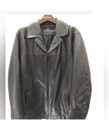 Kenneth Cole Reaction 100% Leather Mens Jacket Size L - $67.70 CAD