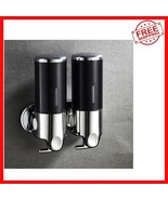 2 Chamber Wall-Mounted Shower Dispenser - Elegant Soap and Shampoo Organ... - $780.31 MXN