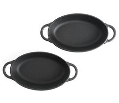 Two (2) Pioneer Woman ~ Pre-Seasoned ~ Cast Iron ~ 4" x 6.25" Au Gratin ... - $50.00