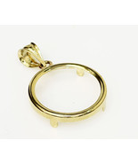 14k solid Yellow gold 4-Prong Coin Bezel Frame 1/10 oz Eagle, Maple, Nug... - £62.57 GBP