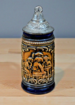 SWISS LIDDED BEER STEIN Like Wood Carvings by P. Maeder (Lucerne) - $24.99