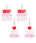 Love Heart Lucite Arch Dangle Earrings MOM Mother's Day Gifts Jewelry - $108.31 MXN Love Heart Lucite Arch Dangle Earrings MOM Mother's Day Gifts Jewelry - $108.31 MXN