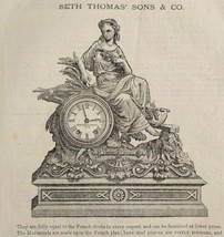 1868 American Clock Company Victorian Era Print Advertisement Seth Thomas &amp; Sons - £31.36 GBP