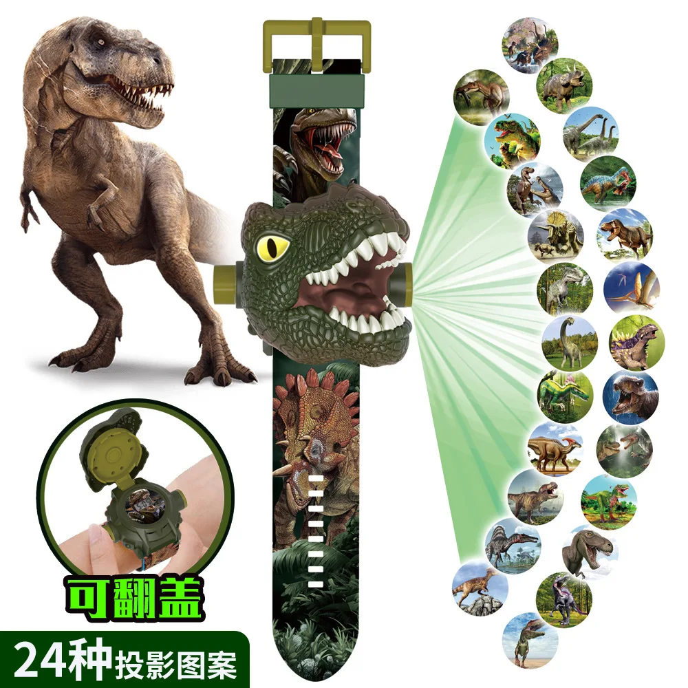 1PC Hot New Dinosaur Cartoon 3D Projector Watches Luminous Projection El... - $11.65