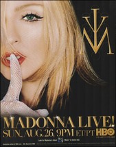 Madonna Live 2001 Music Tour HBO TV advertisement ad print - £3.09 GBP