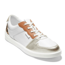 Cole Haan Zero Grand Modern Colorblock Leather Sneaker, White/Leopard Size 7 NWT - £87.97 GBP