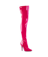 PLEASER SED3000/HP Exotic Stripper 5&quot; Stiletto Heel Hot Pink Thigh High ... - £66.03 GBP