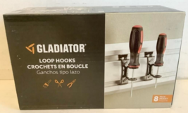 New 8-Pack Gladiator GAWALP8PPH Heavy Duty Steel Loop Hook Granite - £14.76 GBP