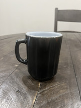 Vtg Anchor Hocking Fire King Retro Solid Black 12 Oz Mug Milk Glass - $59.39