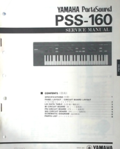 Yamaha PSS-160 PortaSound Keyboard Original Service Manual Schem Parts List Book - £14.72 GBP