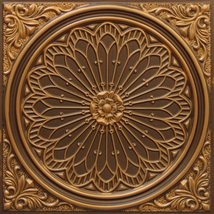 Dundee Deco Rustic Floral Antique Gold Glue Up or Lay in, PVC 3D Decorative Ceil - £15.34 GBP+