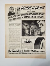 1939 The New Goodrich Safety Silvertown Vintage Ad Ripley&#39;s Believe It O... - £12.24 GBP