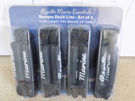 Regatta Marine Essentials Bungee Dock Line 4 Pack 4.5 Ft. 6 ft. Stretch 12&quot; Loop - £23.77 GBP