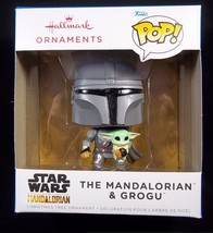 Hallmark Funko pop Star Wars The Mandalorian &amp; Grogu boxed ornament NEW 2023 - £17.42 GBP