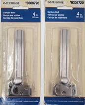 Gate House 4&quot; Slide Bolt Entry Door Security Guard 0308720 Silver Lot of 2 - $12.00