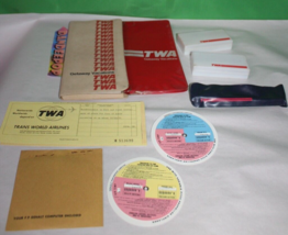 TWA Over 10 Piece Getaway Booklet Papers Amenities And Denalt Computer V... - $49.49
