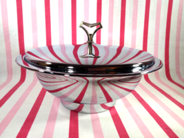 Lovely Mid Century Modern Kromex Flying Saucer Chrome Deep Dish Buffet S... - $30.00