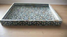 Mother of Pearl inlay Moroccan-Inspired Tray – Large - $189.00