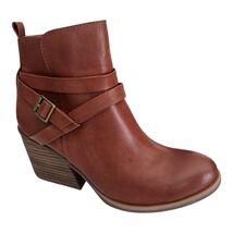 Korks by Kork Ease Womens Size 7 Heidi Block Heel Dark Tan Booties - $59.84