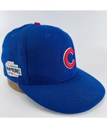 2016 World Series Champions Chicago Cubs Fitted Hat Cap New Era 59FIFTY Sz 6 7/8 - $17.59