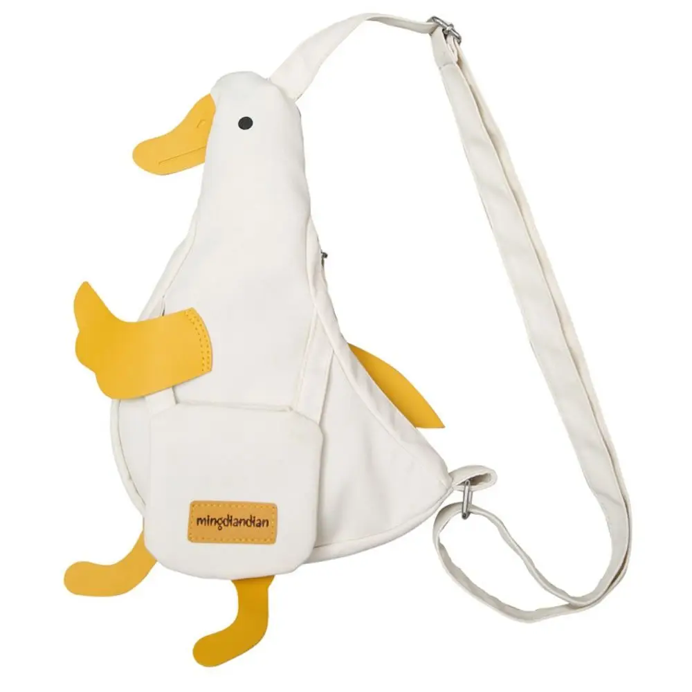 Canvas Funny Duck Crossbody Bag Creative Korean Style Minority Design Handbag Sm - £19.78 GBP