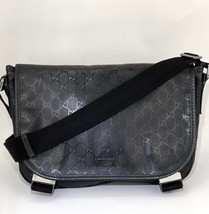 Gucci Men&#39;s Messenger Gg Supreme Canvas Double Buckle Flap Crossbody Men One - $1,104.85