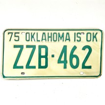 1975 United States Oklahoma Tulsa County Passenger License Plate ZZB-462 - £14.89 GBP