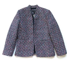 NWT J.Crew Going Out Blazer in Pink Confetti Tweed Open Jacket 0 - £82.95 GBP