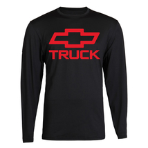 Chevy TRUCK Chevrolet Bowtie Vintage Red Logo T-Shirt GM Classic Long Sleeve - £14.48 GBP
