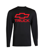 Chevy TRUCK Chevrolet Bowtie Vintage Red Logo T-Shirt GM Classic Long Sl... - £14.47 GBP
