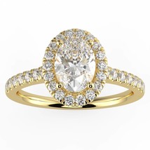 1ct Lab Diamond G Color VS Clarity Oval Shape Halo Stunning Ring. - £938.98 GBP