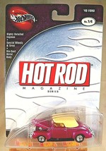 2002 Hot Wheels 100% Hot Rod Magazine Series 1/4 &#39;40 FORD Purple w/Real Riders - £11.33 GBP