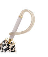 Pasotti Ivory Umbrella with Black Stripes - $216.00