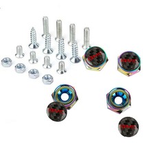 Brand New 4PCS GMC Racing Car License Plate Carbon Screw Bolt Cap Cover Screw Bo - $20.00