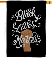 Black Lives Matter Stop Racism - Impressions Decorative House Flag  - £32.74 GBP