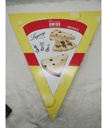 Legacy Picnic Time The Swiss Cheese Board Set Fork Knife Spreader - $40.60 CAD