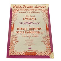Hello Young Lovers Vtg Piano Sheet Music The King and I Gertrude Lawrence 1951 - £7.94 GBP