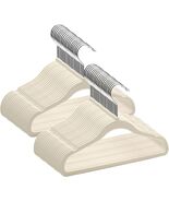 100 Pack Non Slip Velvet Hangers Kids Organize Closet Durable Lightweigh... - $44.54