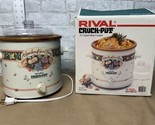 Rival Crock Pot Mo. 3100/2 3-1/2 Qt Vintage Slow Cooker A Garden of Good... - £43.01 GBP