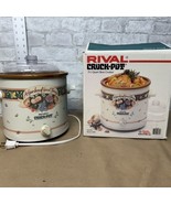 Rival Crock Pot Mo. 3100/2 3-1/2 Qt Vintage Slow Cooker A Garden of Good... - £42.88 GBP