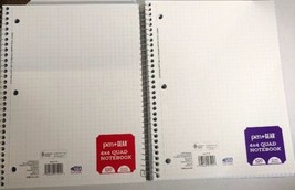 2 - 4 X 4 QUAD Ruled Quad Notebook , 100 Sheets Each,10.5&quot; X 8&quot; New - $19.79