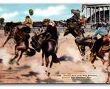 Cowboy Race Wild Broncos Frontier Days Cheyenne Wyoming WY UNP DB Postca... - $5.31