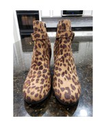 Time And Tru Ankle Boots Womens 8 Brown Leopard Print Suede Memory Foam ... - $54.16 CAD