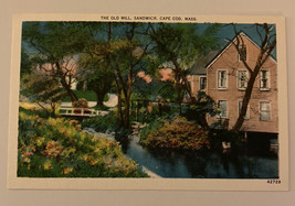 The Old Mill Sandwich Cape Cod Massachusetts Postcard Unposted - £7.83 GBP