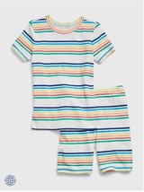 New Gap Kids Unisex Rainbow Striped Short Sleeves Sleep PJ Set Pajama 10 - £20.09 GBP