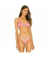 Free People Intimately Ruby Heart Lace Kelly Bra &amp; Thong Set Pink ( S ) - $166.68 CAD