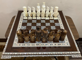 Handmade Chess Set, Chess pieces, Chess Board, Game board, mother of Pea... - £1,002.33 GBP