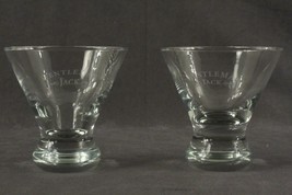 Vintage Glass Barware Lot GENTLEMAN JACK Silver Logo Flared Rocks Liquor... - £12.65 GBP