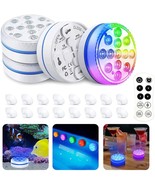 Submersible LED Lights 4 Pk Underwater Pool Lights W Remote NEW - $22.42